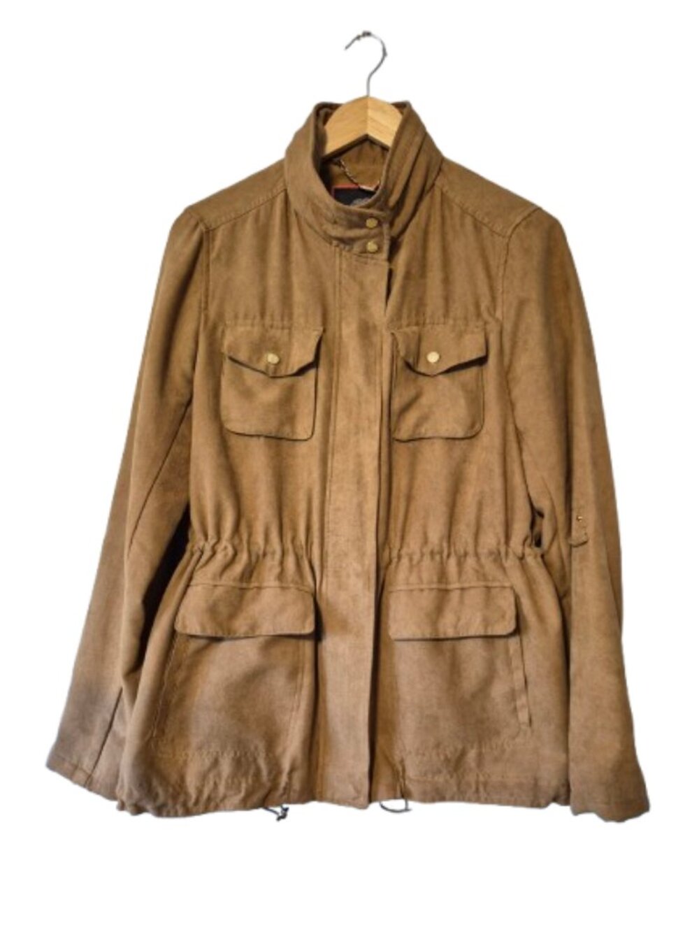 Vince Camuto Tan Faux Suede Jacket Size Medium